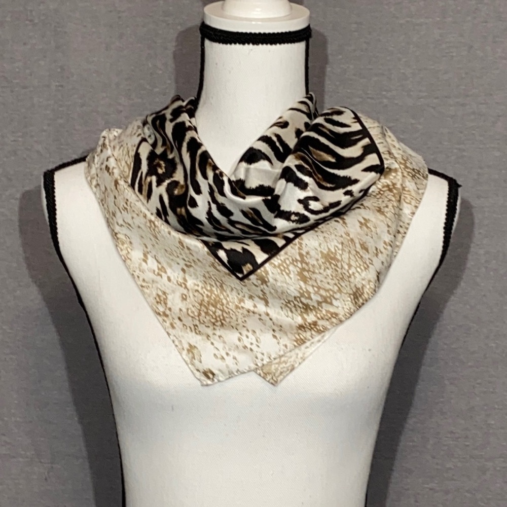 Chico's Animal Print Neckerchief Scarf